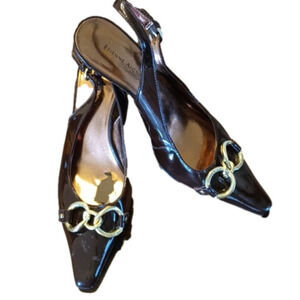 𝅺5 for $25 Aigner patent leather slingback heels 7M
